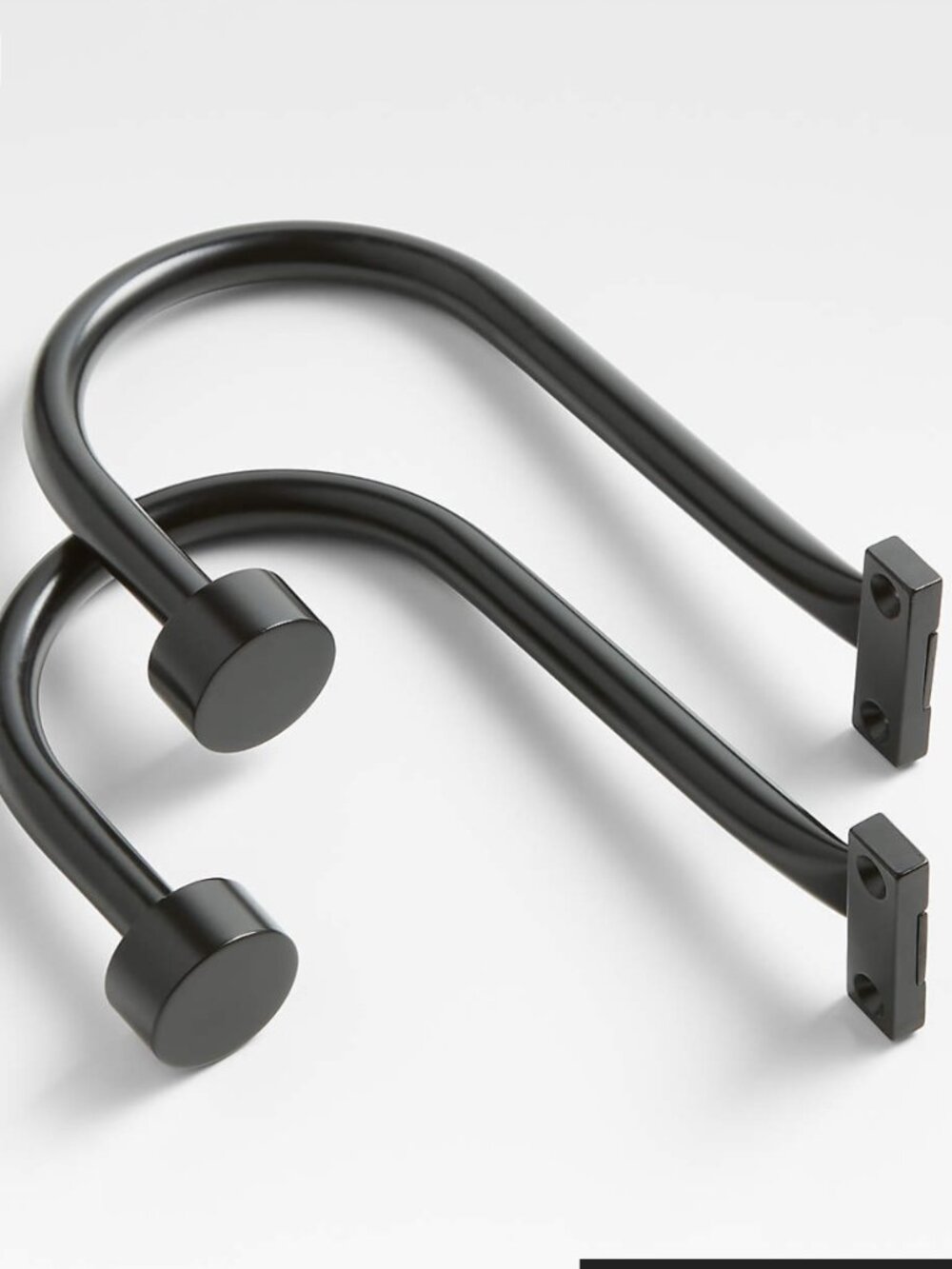 CB2 Black Curtain Tie-backs (2)